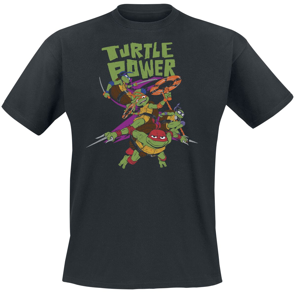 Image of T-Shirt di Tartarughe Ninja - Turtle Power - S a L - Uomo - nero