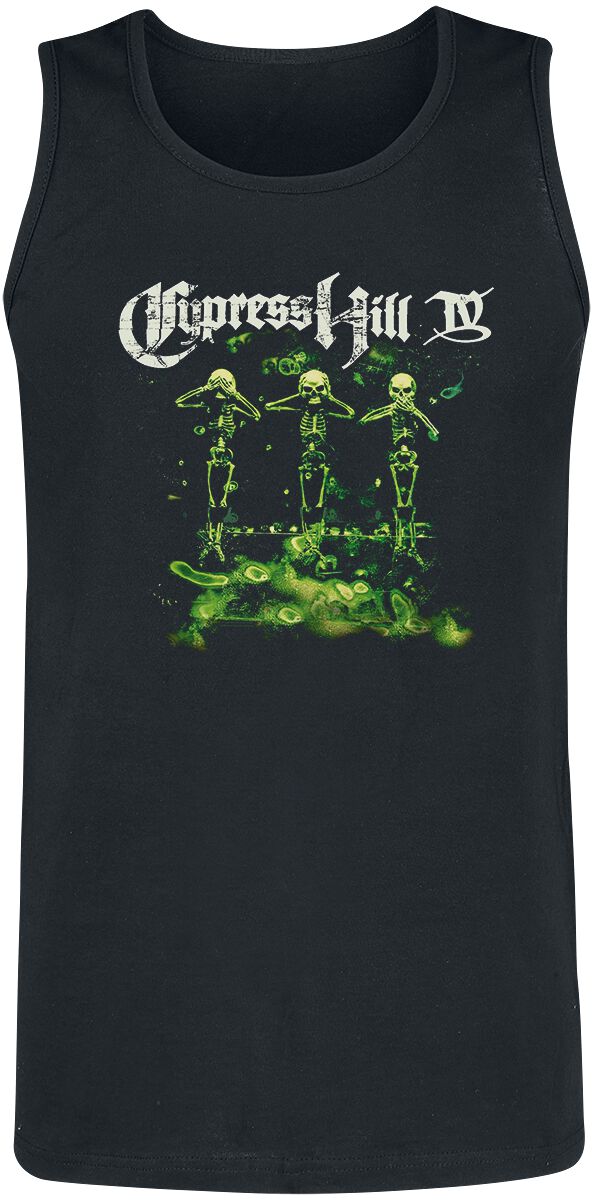 Cypress Hill Tank-Top - IV Album - S bis L - für Männer - Größe S - schwarz  - Lizenziertes Merchandise!