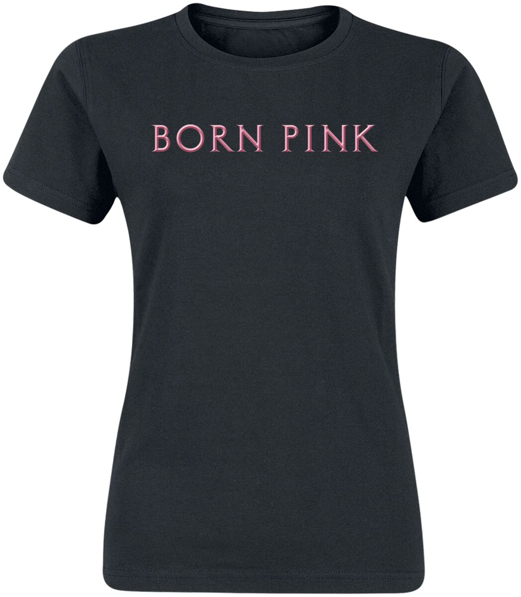 Blackpink T-Shirt - Born Pink - L bis XL - für Damen - Größe L - schwarz  - Lizenziertes Merchandise!