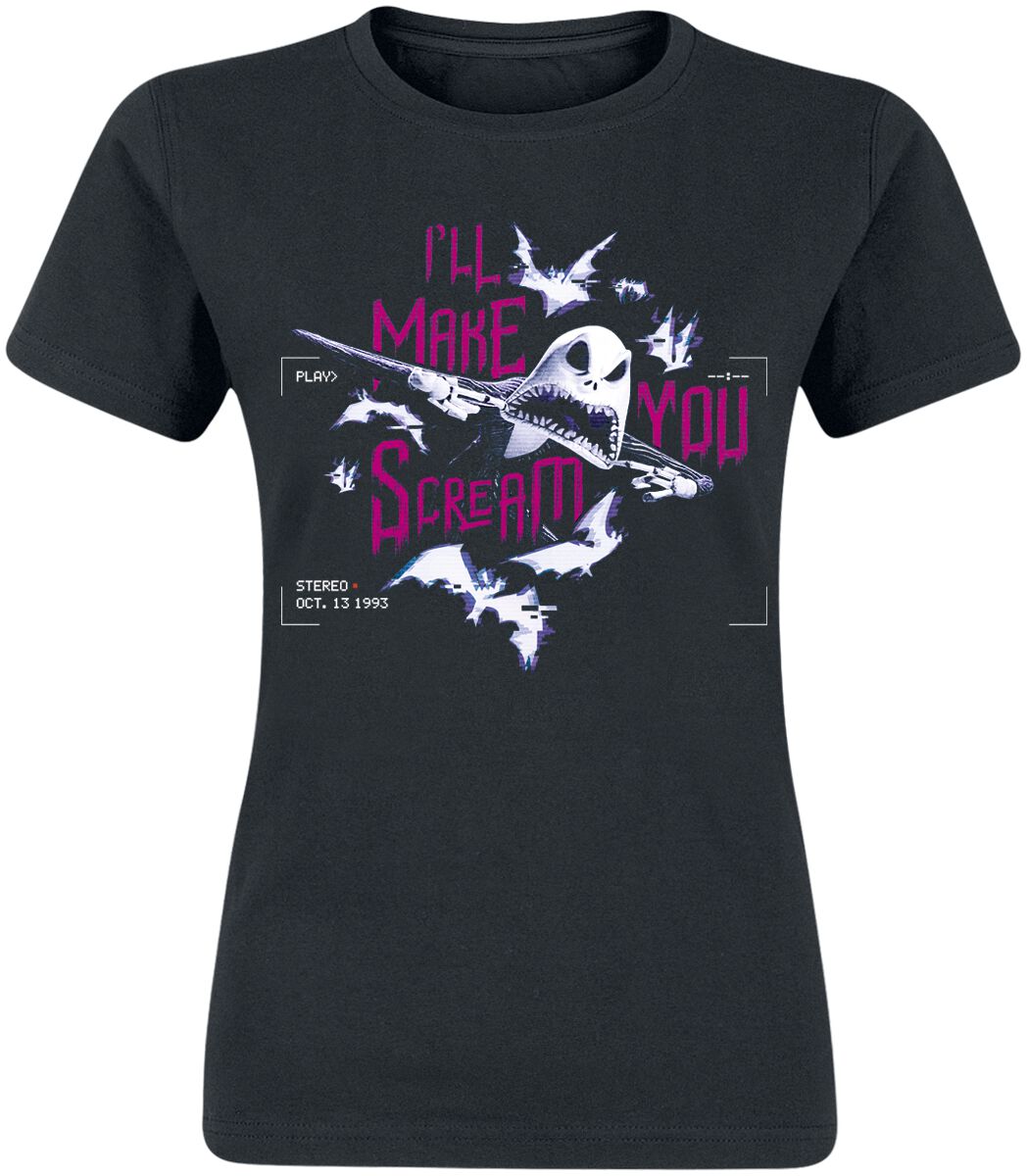 The Nightmare Before Christmas T-Shirt - Make You Scream - S bis XXL - für Damen - Größe L - schwarz  - EMP exklusives Merchandise!