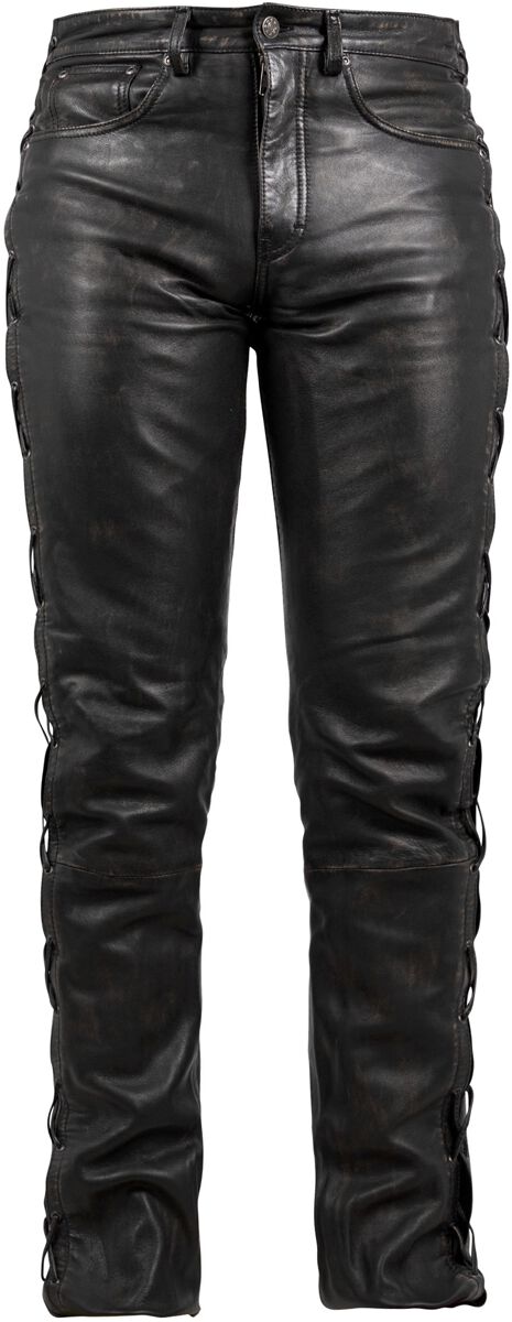 Image of Pantaloni di pelle di Gipsy - GWMTie up Jeans - 30 a 32 - Uomo - nero