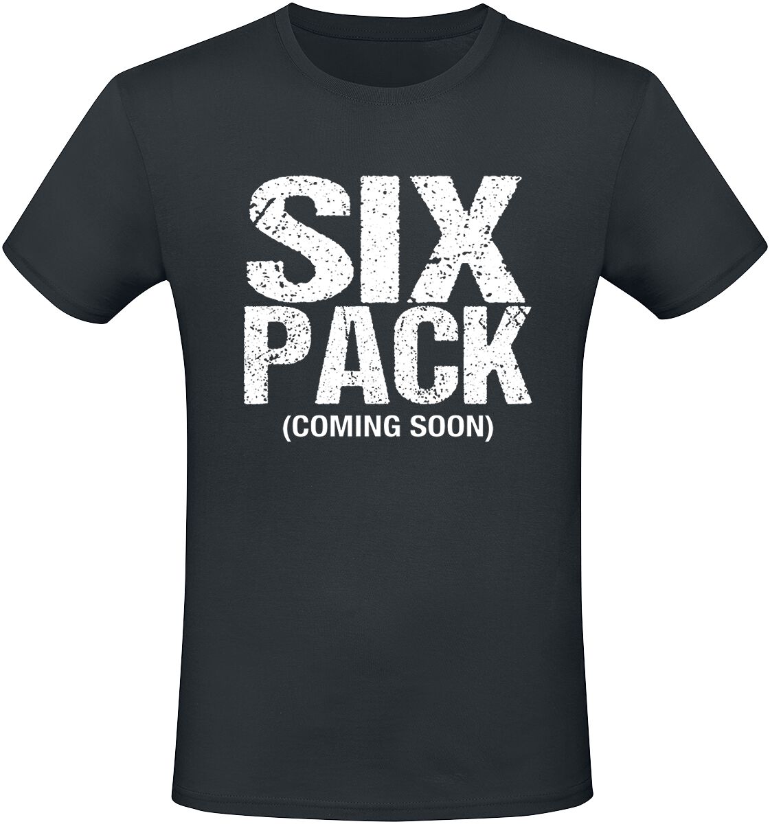 Sprüche T-Shirt - Six Pack Coming Soon - M bis XXL - für Männer - Größe L - schwarz