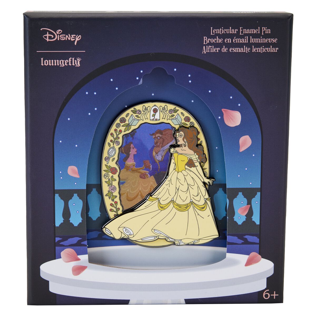Die Schöne und das Biest - Beauty and the Beast - Disney Pin - Loungefly - Belle Lenticular   - Lizenzierter Fanartikel
