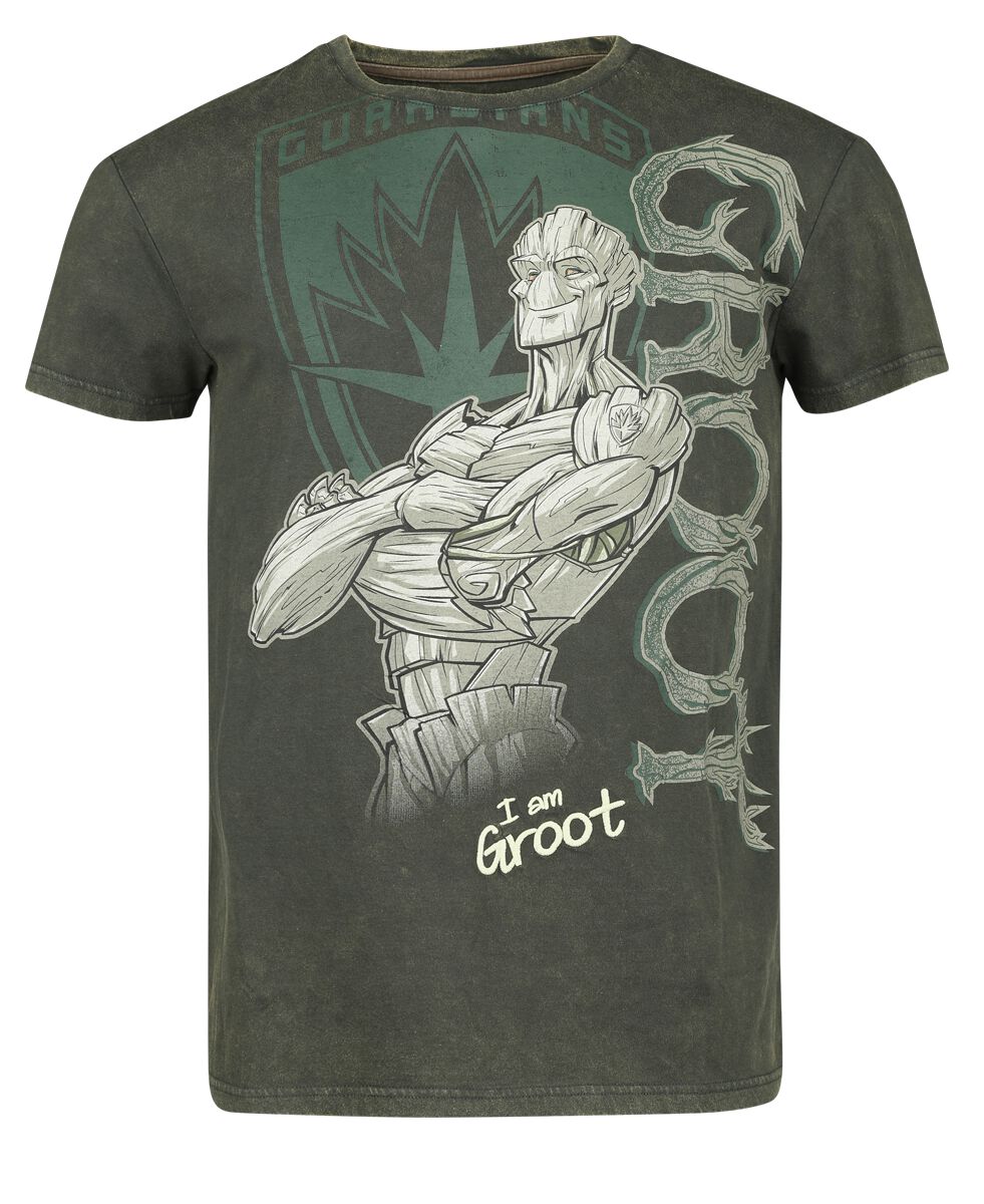 Guardians Of The Galaxy Groot T-Shirt dunkelgrün in M