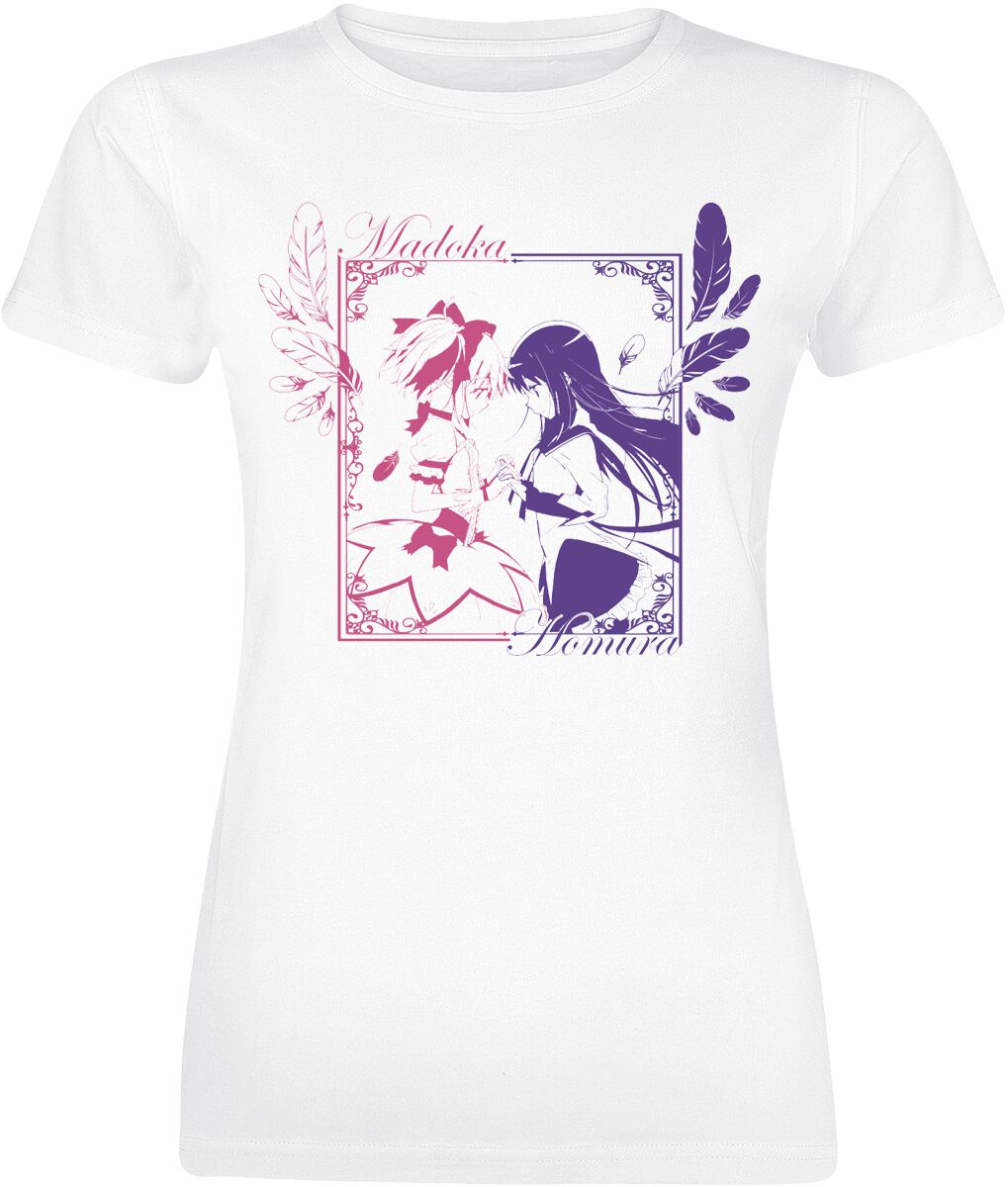 Puella Magi Madoka Magica Characters T-Shirt weiß in S