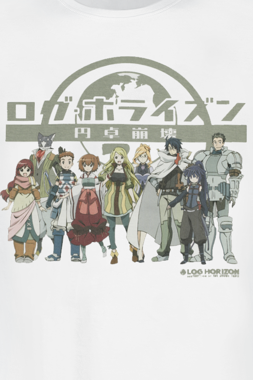 Log Horizon - Anime T-Shirt - Group - S bis M - für Männer - Größe M - weiß  - Lizenzierter Fanartikel