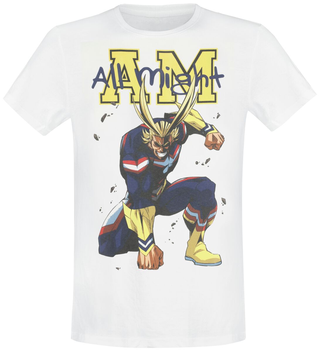 Image of T-Shirt Anime di My Hero Academia - All Might - S a L - Uomo - bianco