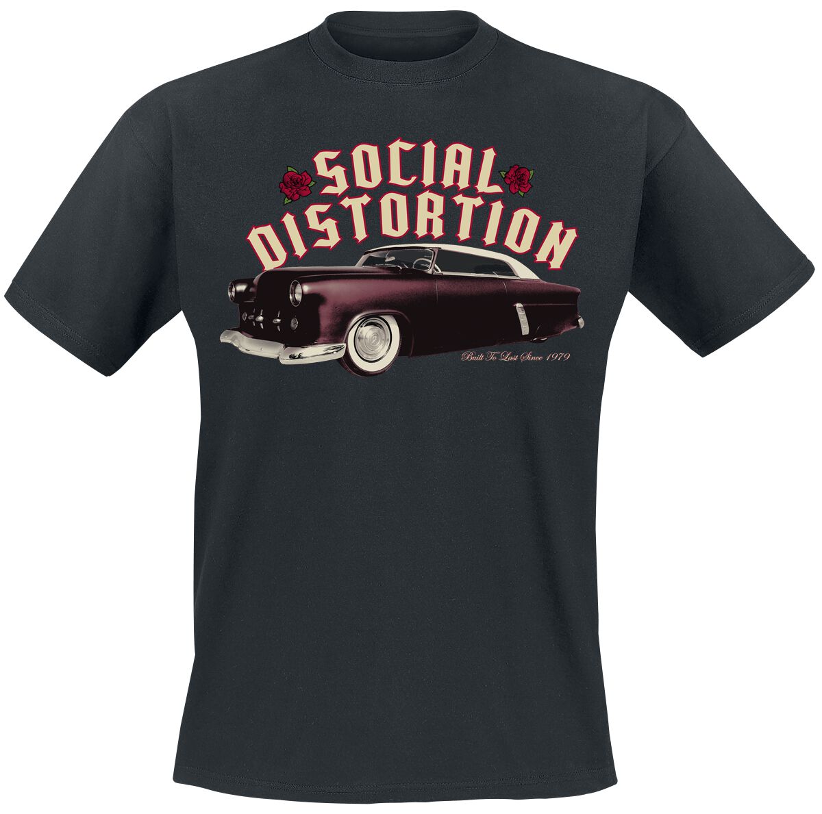 Social Distortion T-Shirt - Built To Last - S - für Männer - Größe S - schwarz  - Lizenziertes Merchandise!
