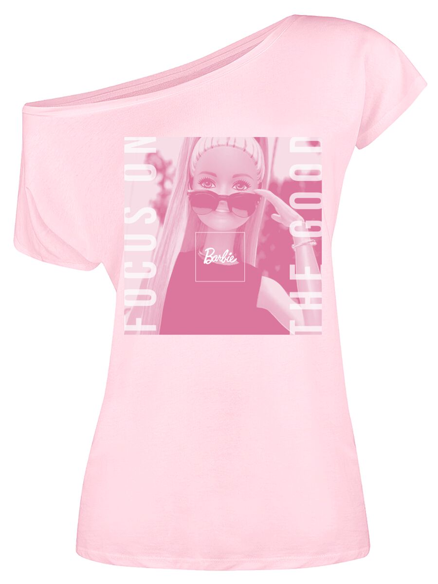 Barbie T-Shirt - Focus On - S bis 3XL - für Damen - Größe M - rosa  - Lizenzierter Fanartikel
