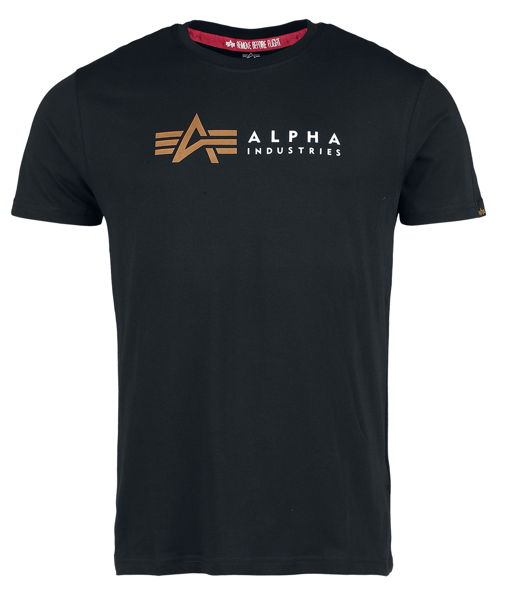 Alpha Industries - Alpha Label T-Shirt - T-Shirt - schwarz