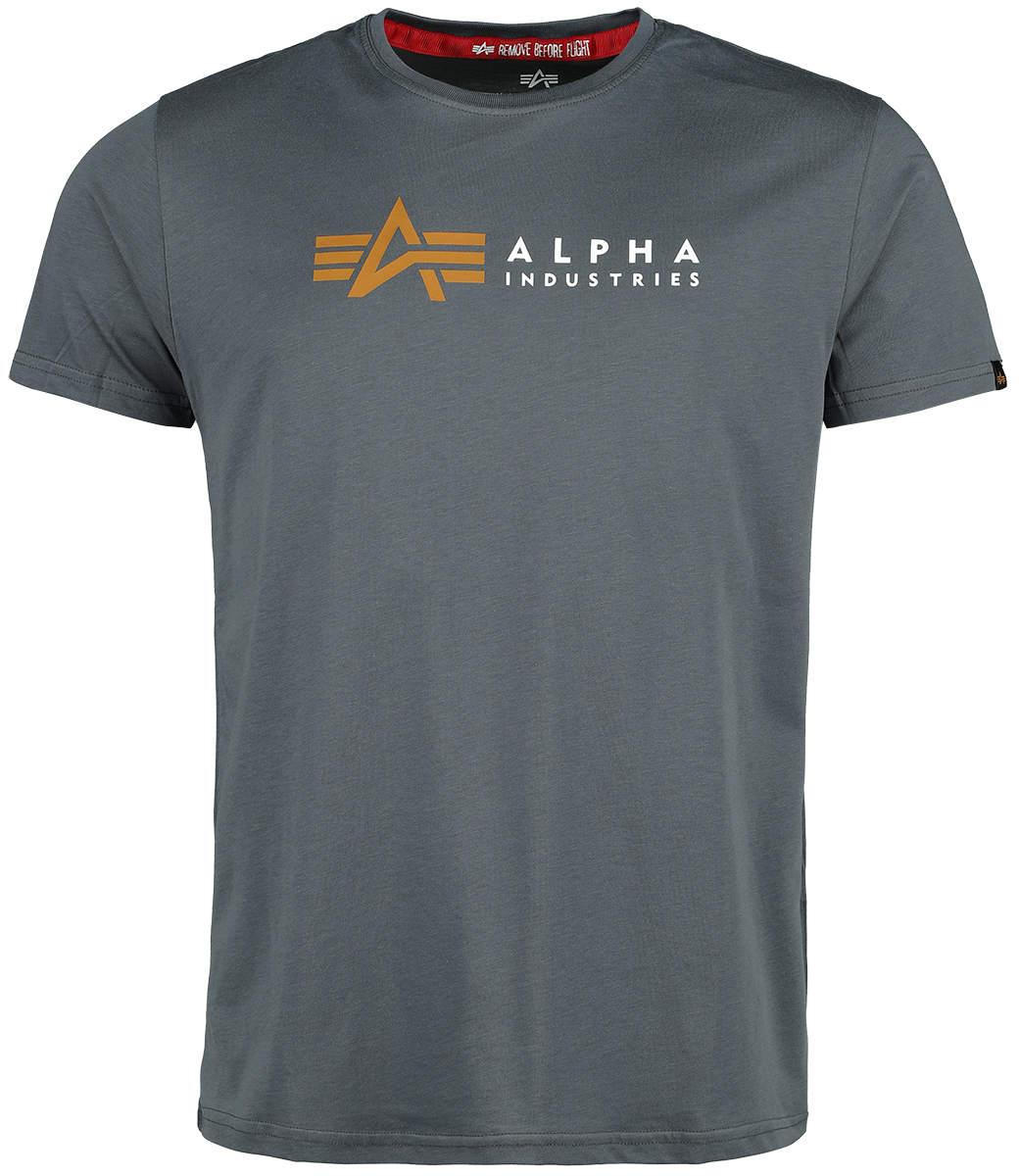 Alpha Industries - Alpha Label T-Shirt - T-Shirt - grau
