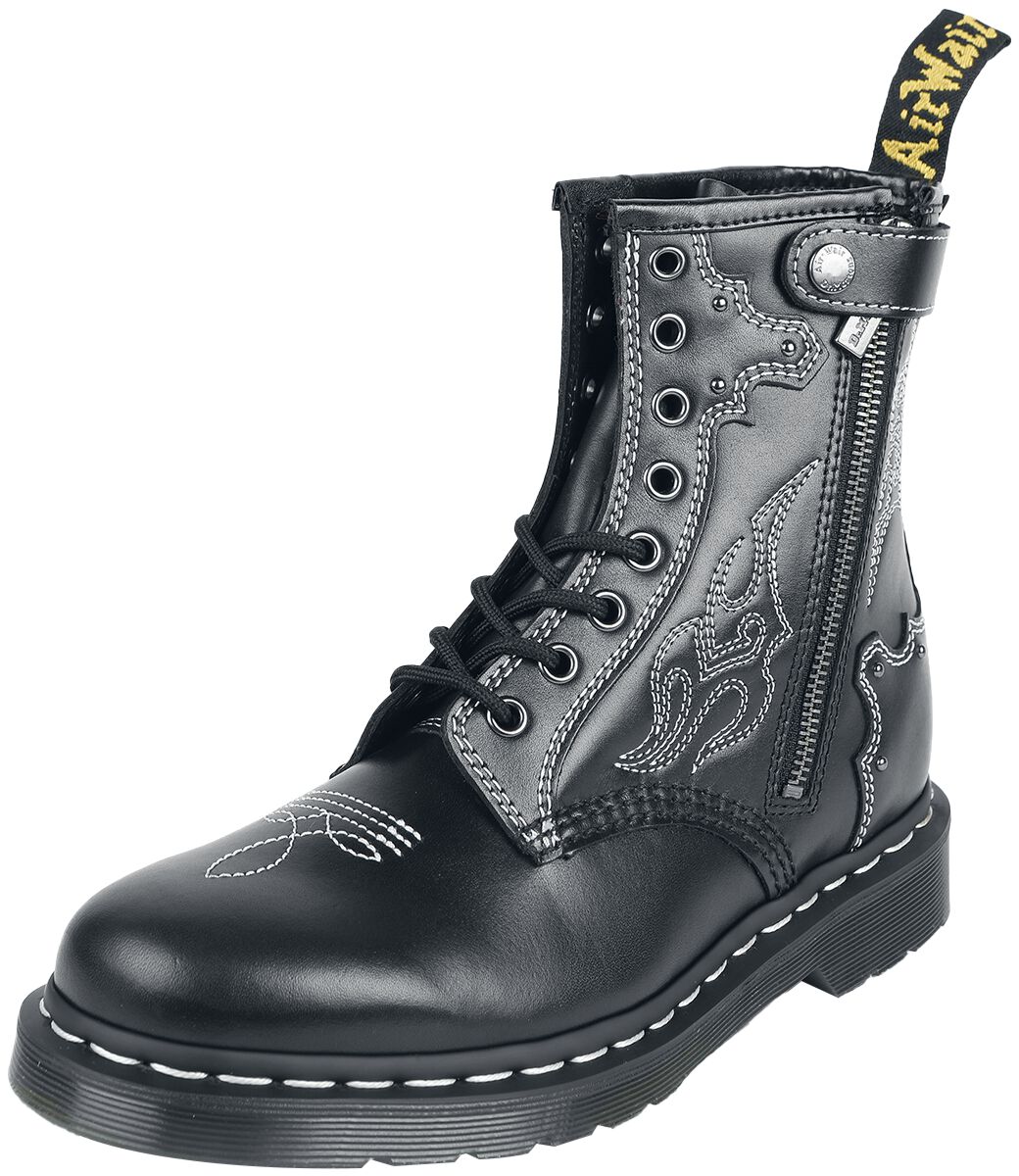 Image of Stivali di Dr. Martens - 1460 GA - Black Wanama Boots - EU36 a EU46 - Unisex - nero