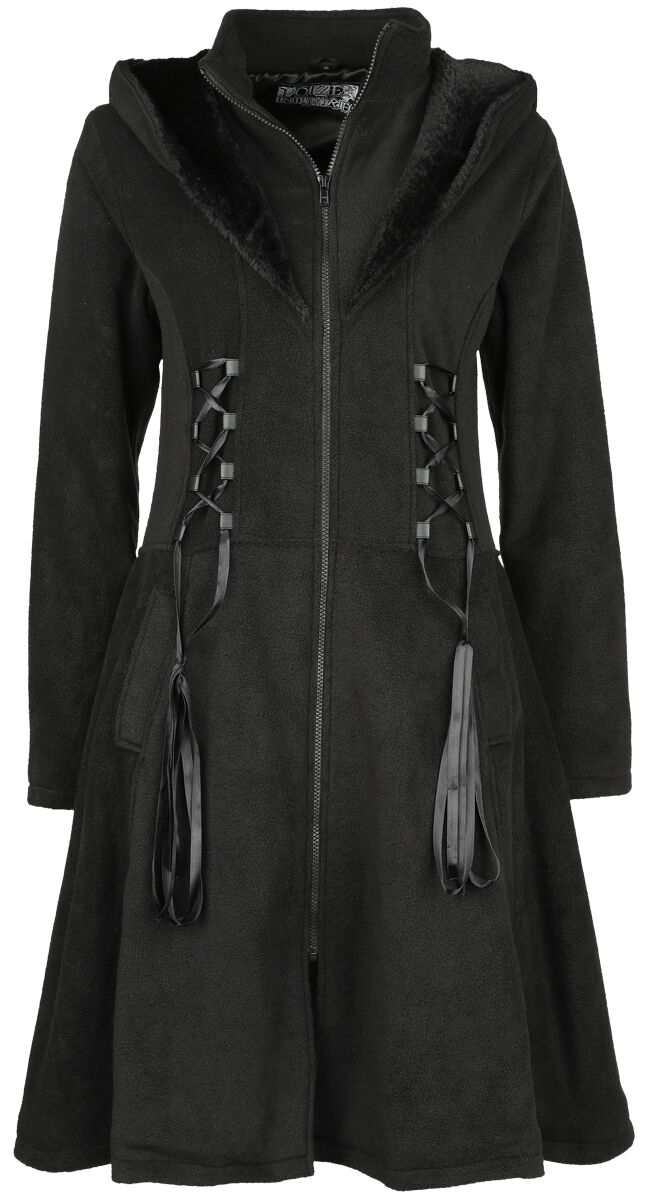 Poizen Industries - Gothic Mantel - Celine Coat - L bis XL - für Damen - Größe L - schwarz