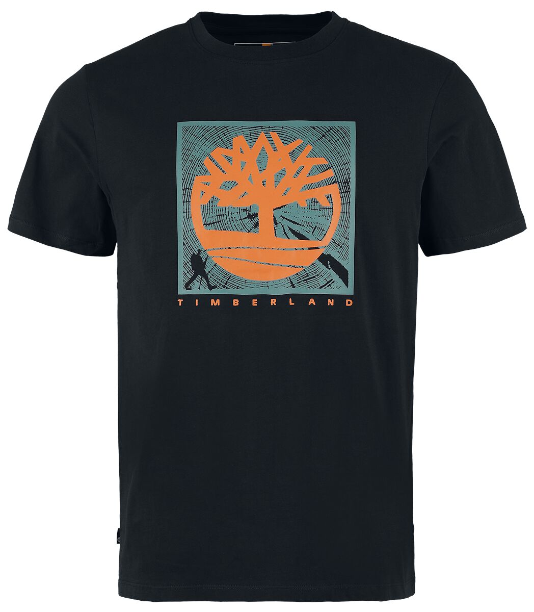 Timberland T-Shirt - Short Sleeve Front Graphic Tee - S bis XXL - für Männer - Größe M - schwarz