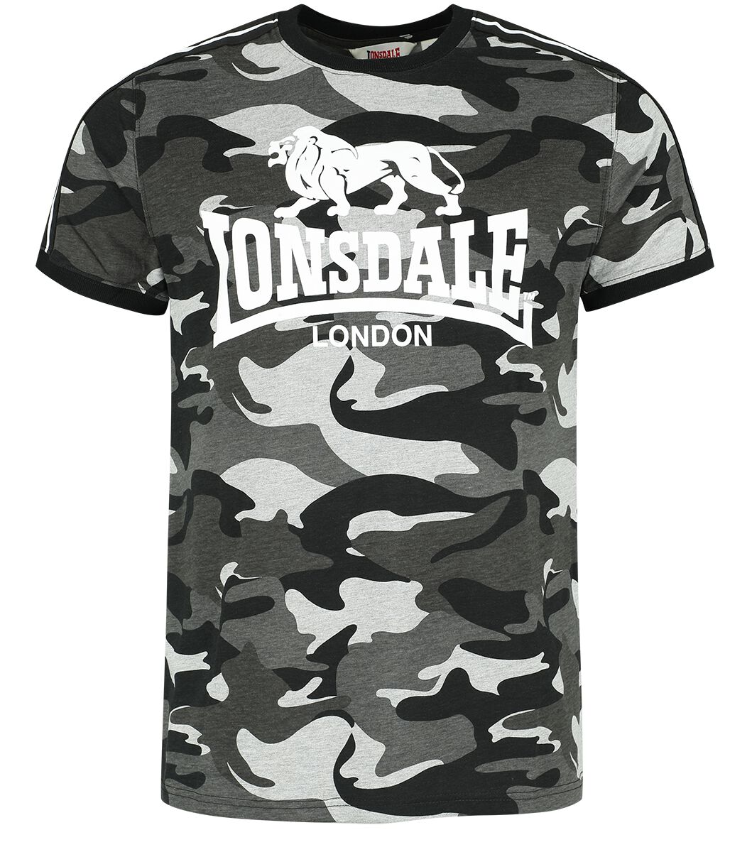Lonsdale London - Camouflage/Flecktarn T-Shirt - CREGNEASH - S bis XXL - für Männer - Größe L - graucamo