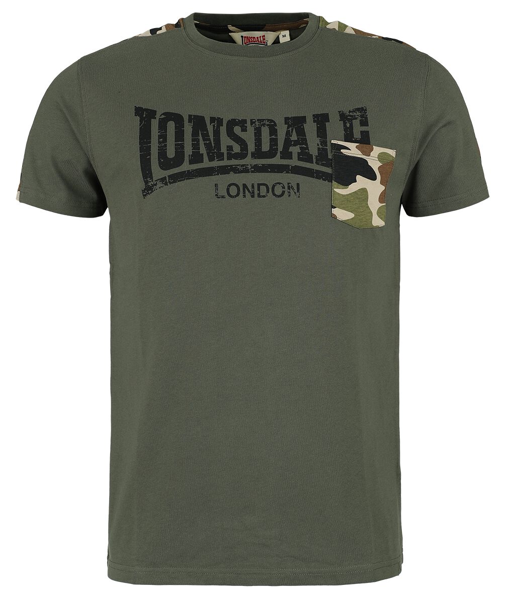 Lonsdale London HUXTER T-Shirt oliv in S