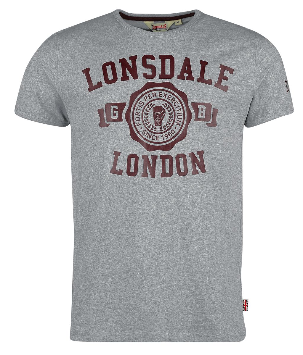 Lonsdale London T-Shirt - MURRISTER - S bis XXL - für Männer - Größe XXL - grau meliert