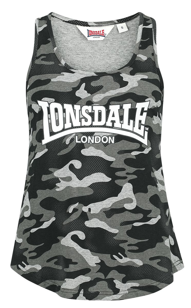 Lonsdale London - Camouflage/Flecktarn Top - BEAQUOY - XS bis XXL - für Damen - Größe S - graucamo
