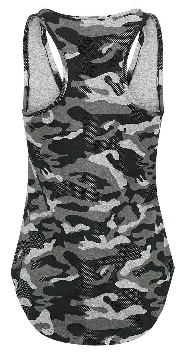 Lonsdale London - Camouflage/Flecktarn Top - BEAQUOY - M bis L - für Damen - Größe L - graucamo