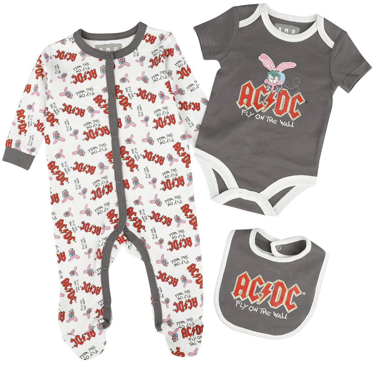 AC/DC Set für Neugeborene - Amplified Collection - Baby Set - für Mädchen & Jungen - multicolor  - Lizenziertes Merchandise!