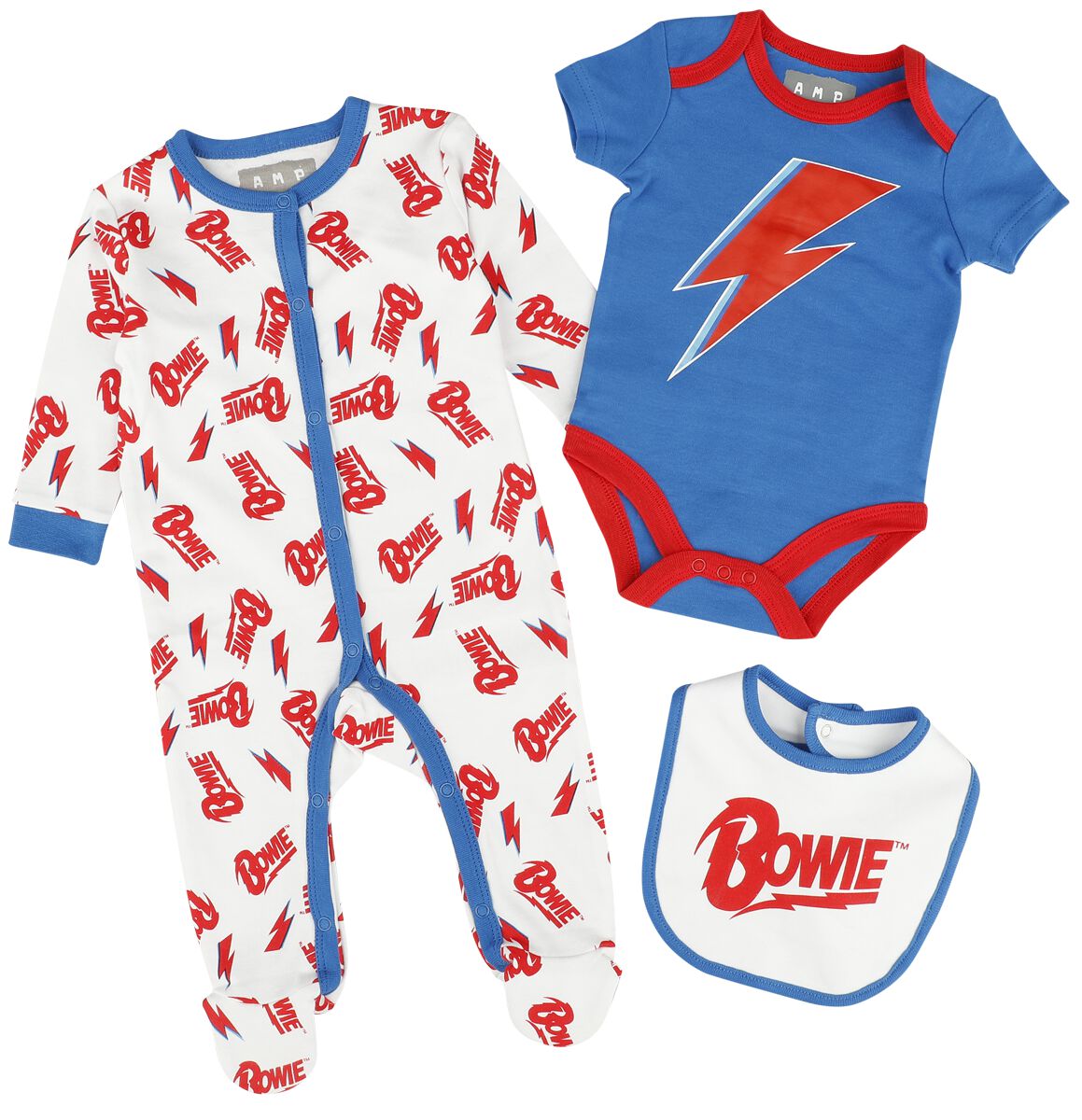 David Bowie Set für Babys - Amplified Collection - Baby Set - für Mädchen & Jungen - multicolor  - Lizenziertes Merchandise!