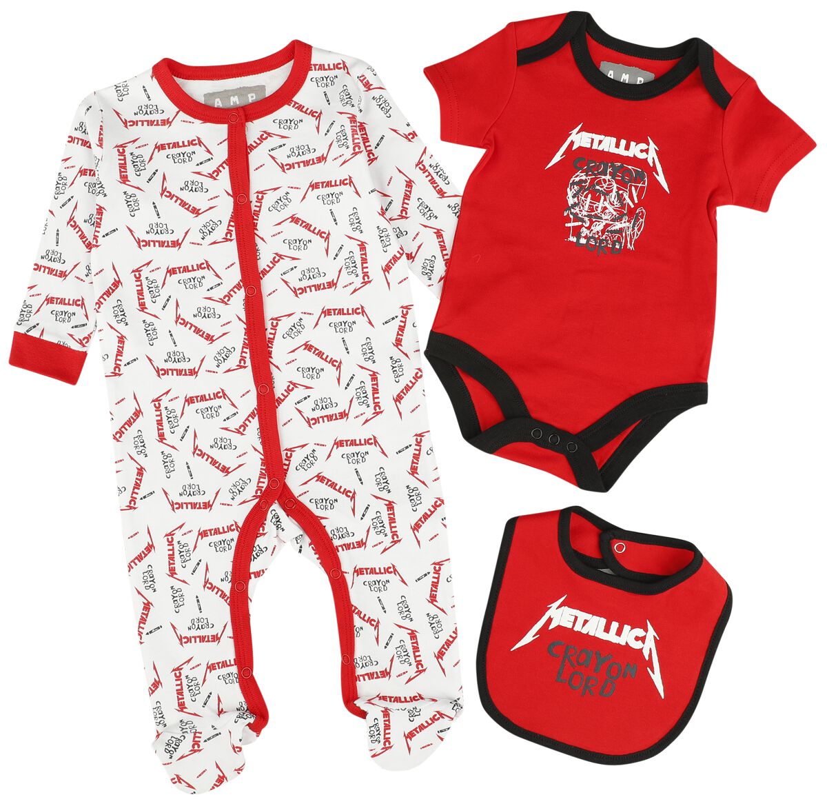 Metallica Set für Neugeborene - Amplified Collection - Baby Set - für Mädchen & Jungen - multicolor  - Lizenziertes Merchandise!