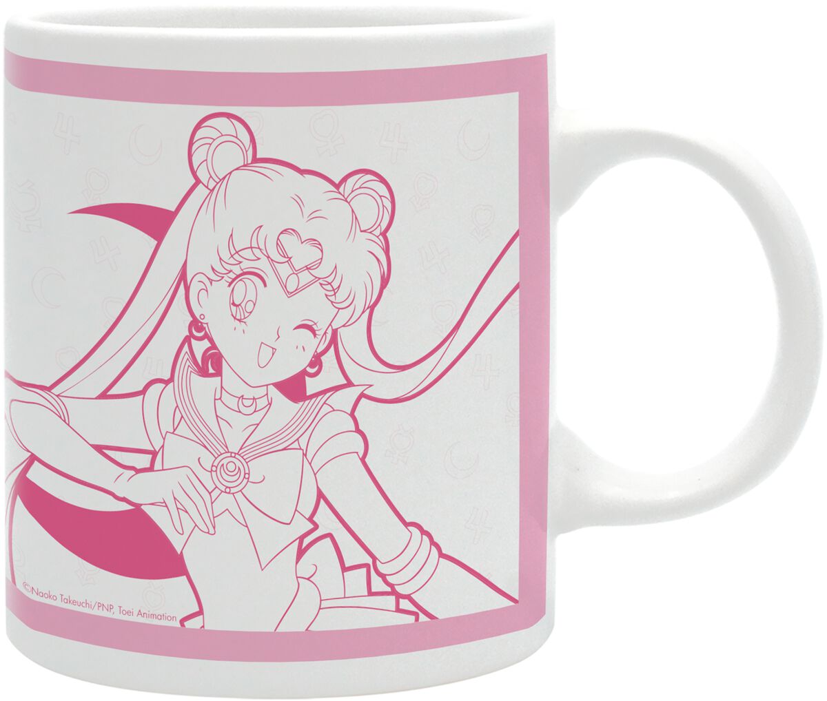 Sailor Moon - Anime Tasse - Sailor Moon & Luna - weiß/rosa  - Lizenzierter Fanartikel