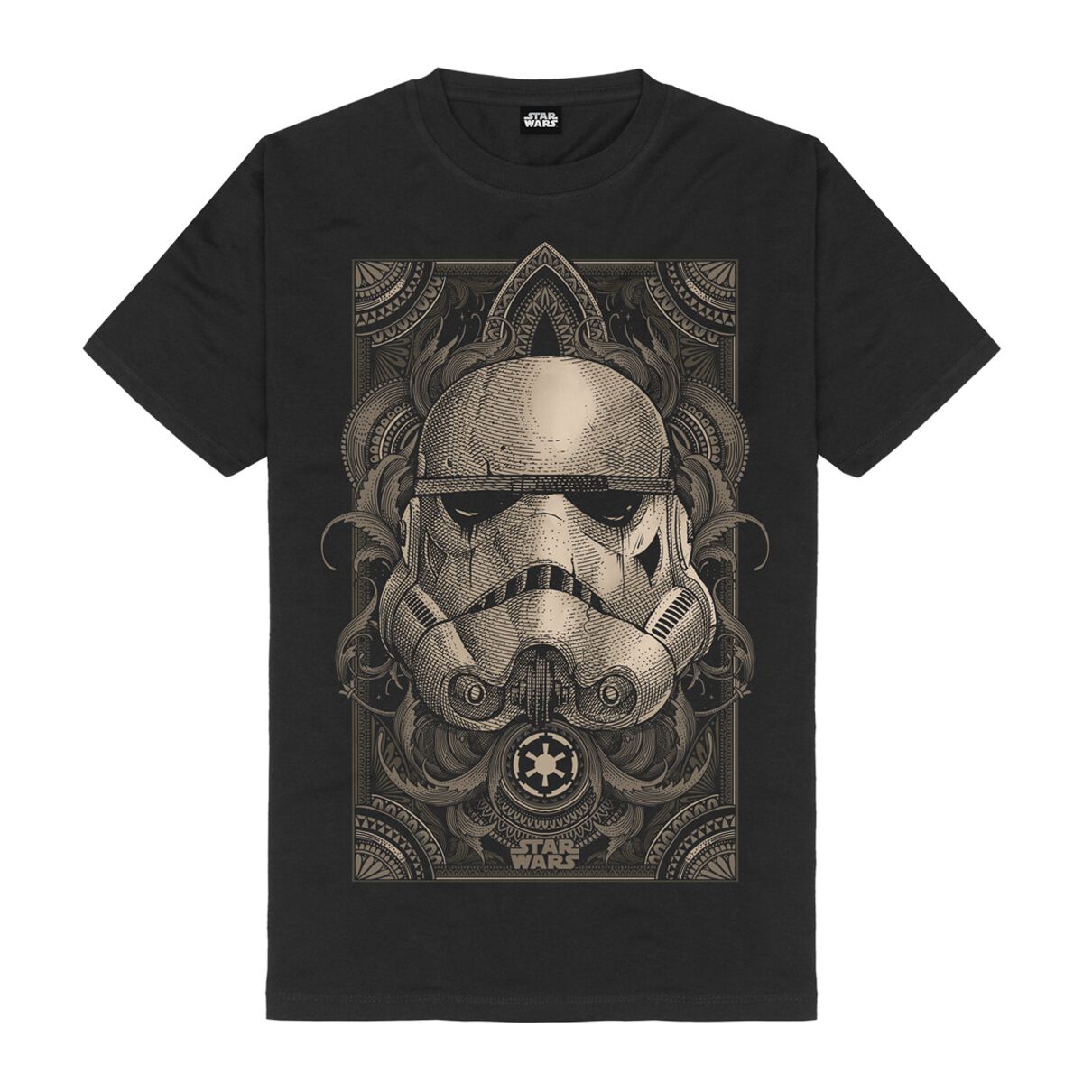 Star Wars T-Shirt - Stormtrooper - Ornaments - S bis XXL - für Männer - Größe M - schwarz  - Lizenzierter Fanartikel