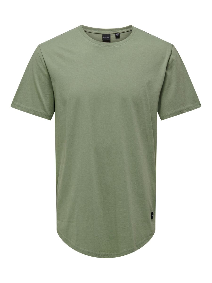 ONLY and SONS T-Shirt - ONSMatt Longy Tee - S bis XXL - für Männer - Größe XXL - grün