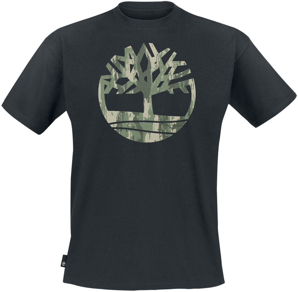 Timberland - Kennebec River Camo Tree Logo Short Sleeve Tee - T-Shirt - schwarz