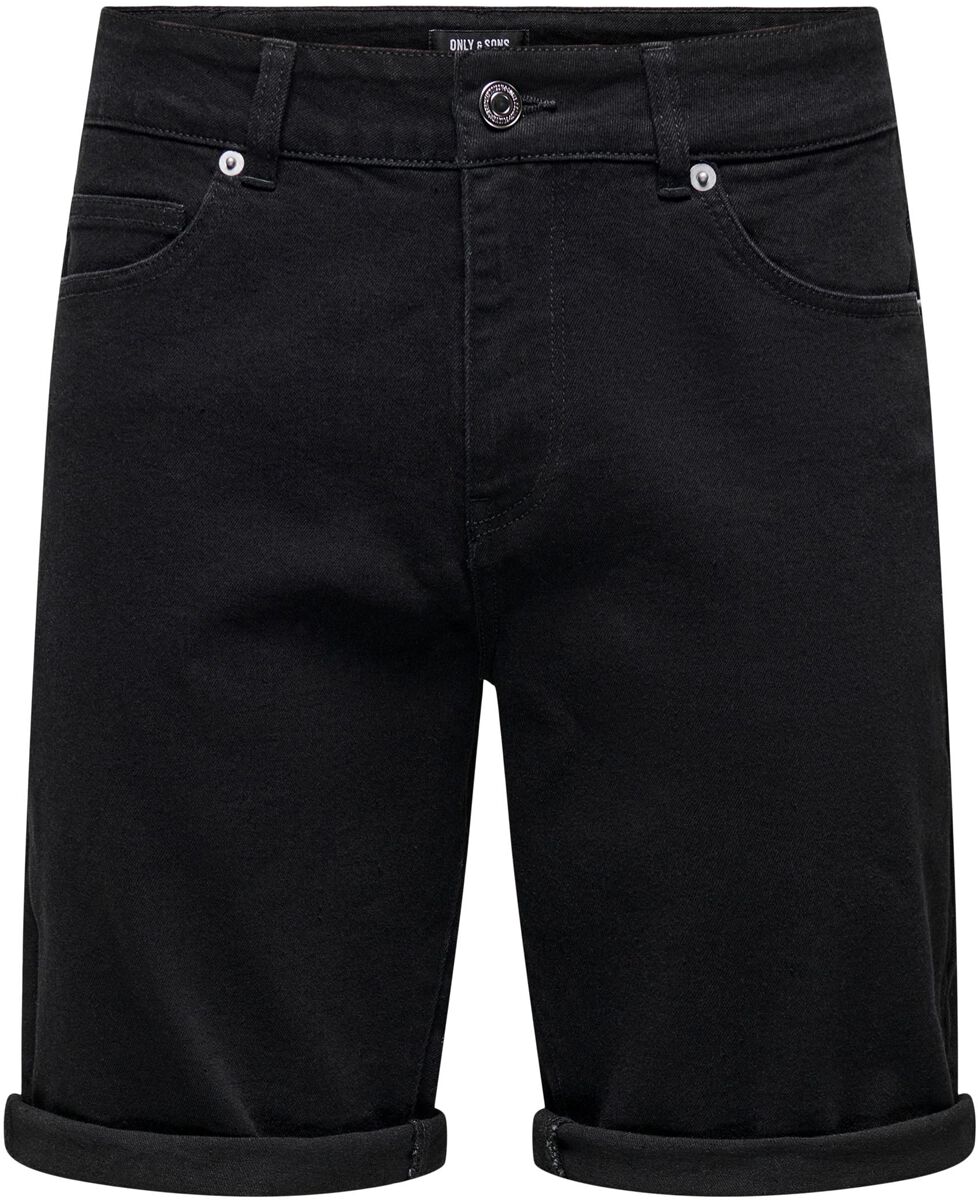 ONLY and SONS ONSPly BLKD 9041 BJ DNM Shorts Short schwarz in L