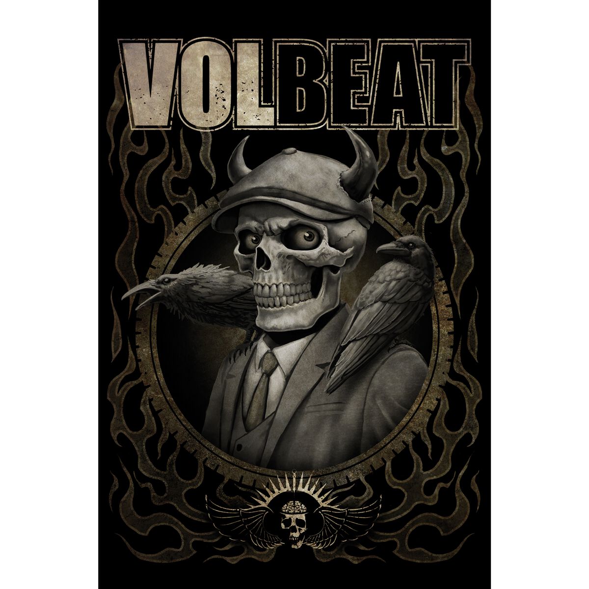 Volbeat Skeleton Poster multicolor