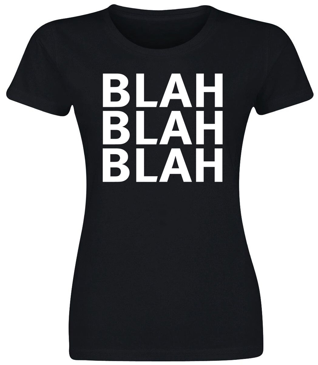 Sprüche Blah Blah Blah T-Shirt schwarz in XL
