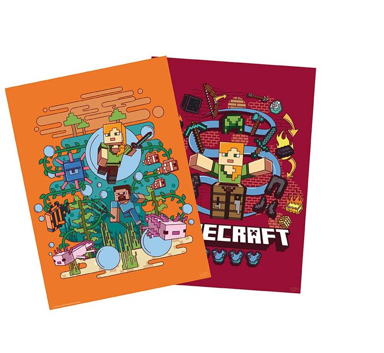 Minecraft Set 2 Chibi Posters Poster multicolor