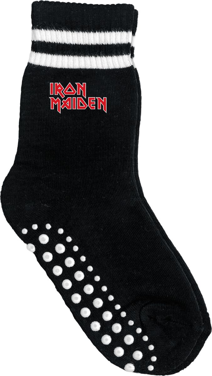 Iron Maiden Socken - Metal-Kids - Logo - EU15-18 bis EU31-34 - für Mädchen & Jungen - Größe EU 15-18 - schwarz  - Lizenziertes Merchandise!