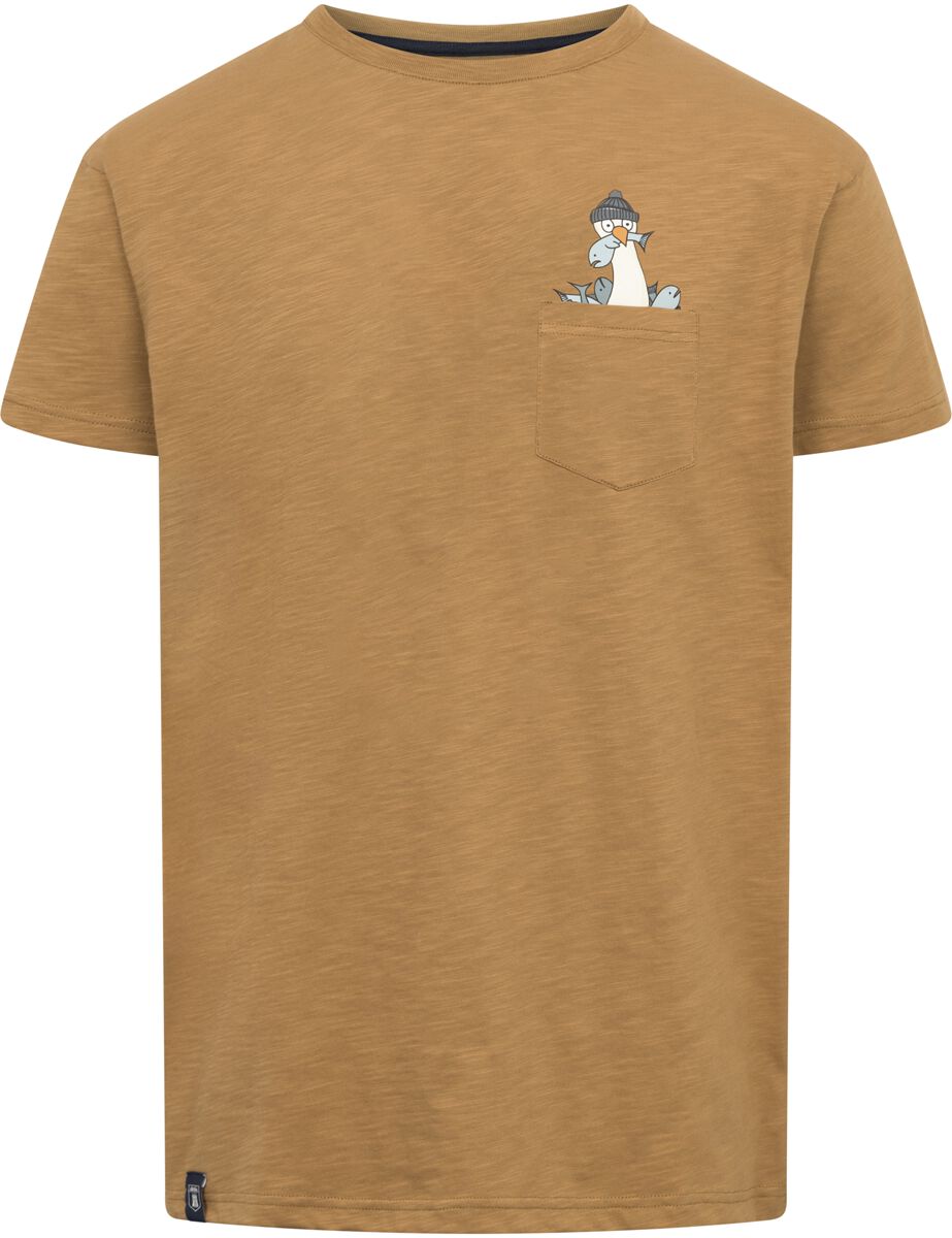 Derbe Hamburg T-Shirt - Langer Hals - S bis 3XL - für Männer - Größe 3XL - braun