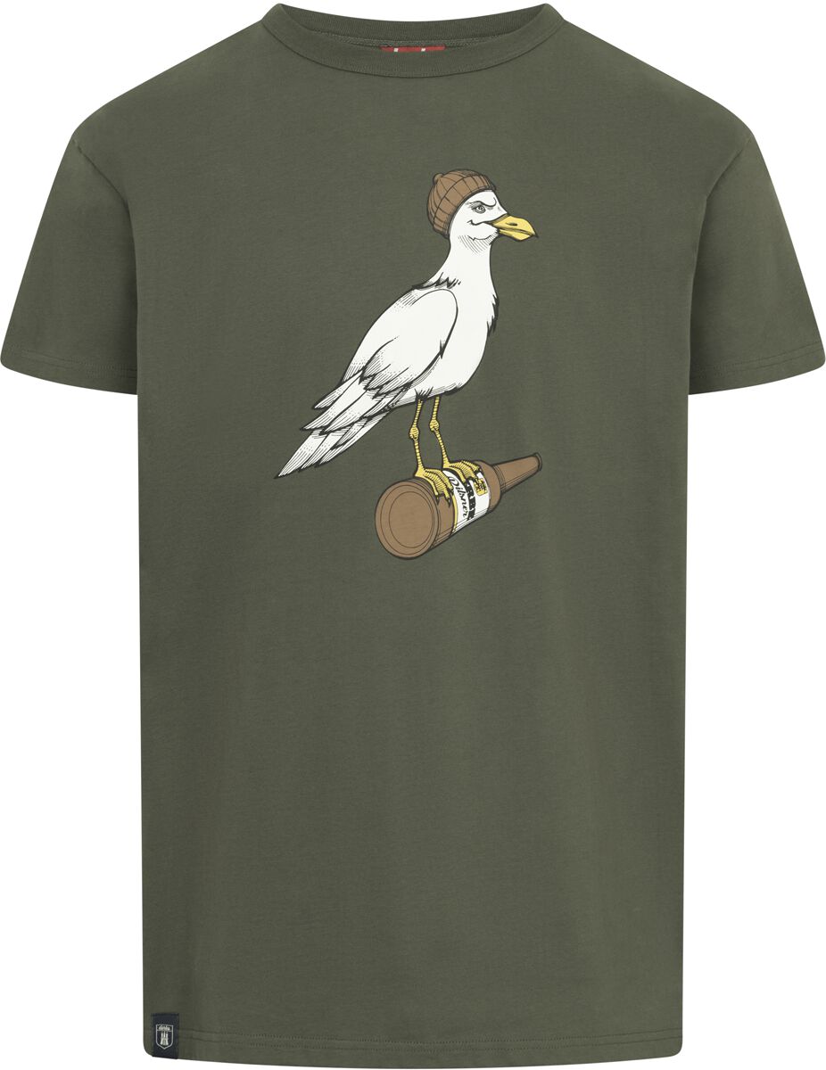 Derbe Hamburg Sturmmöwe T-Shirt oliv in L