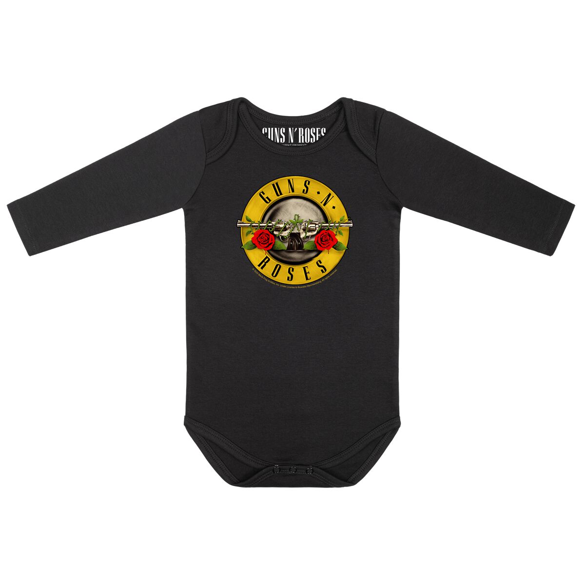 Guns N` Roses Body für Babys - Bullet - für Mädchen & Jungen - schwarz  - Lizenziertes Merchandise!