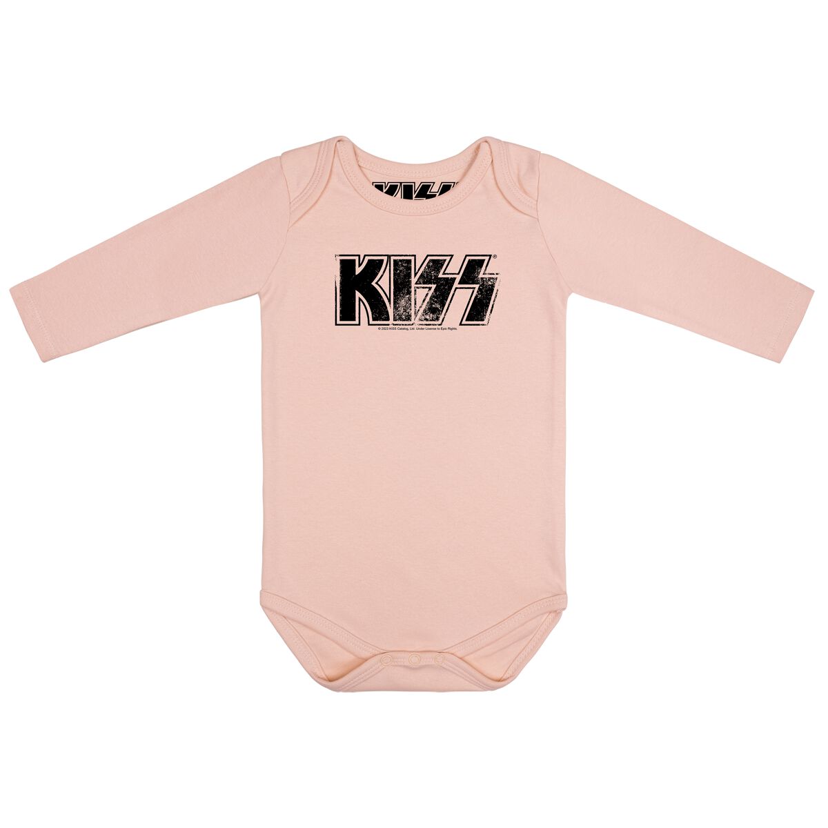 Kiss Body für Neugeborene - Distressed Logo - für Mädchen & Jungen - rosa  - Lizenziertes Merchandise!