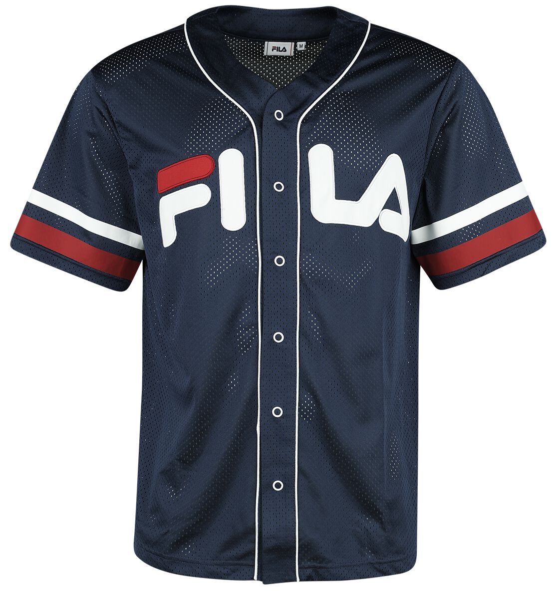 Image of Maglia Sportiva di Fila - LASHIO Baseball Shirt - S a XL - Uomo - blu scuro