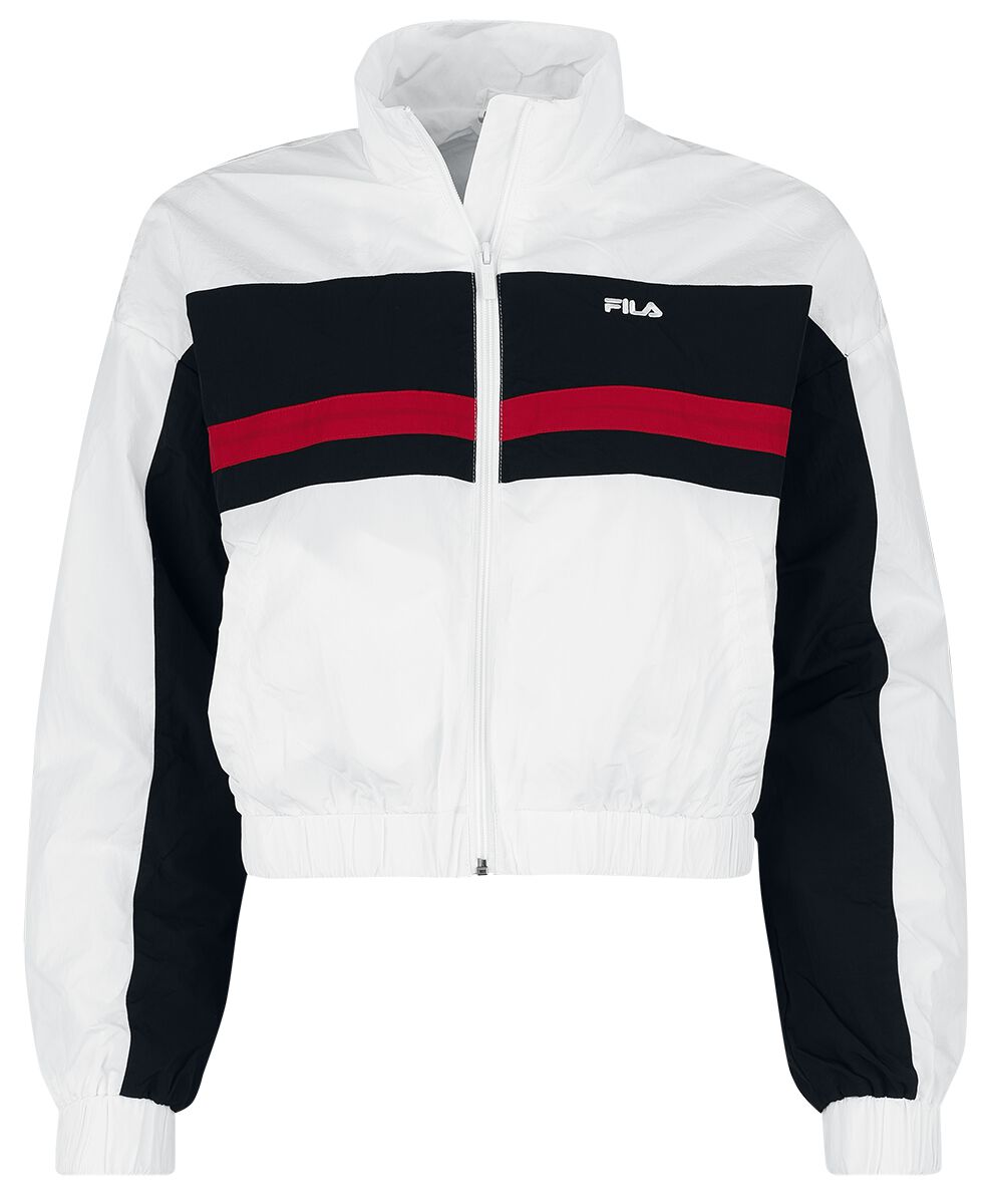 Levně Fila LUBU Cropped Track Jacket DámskÁ sportovní bunda bílá
