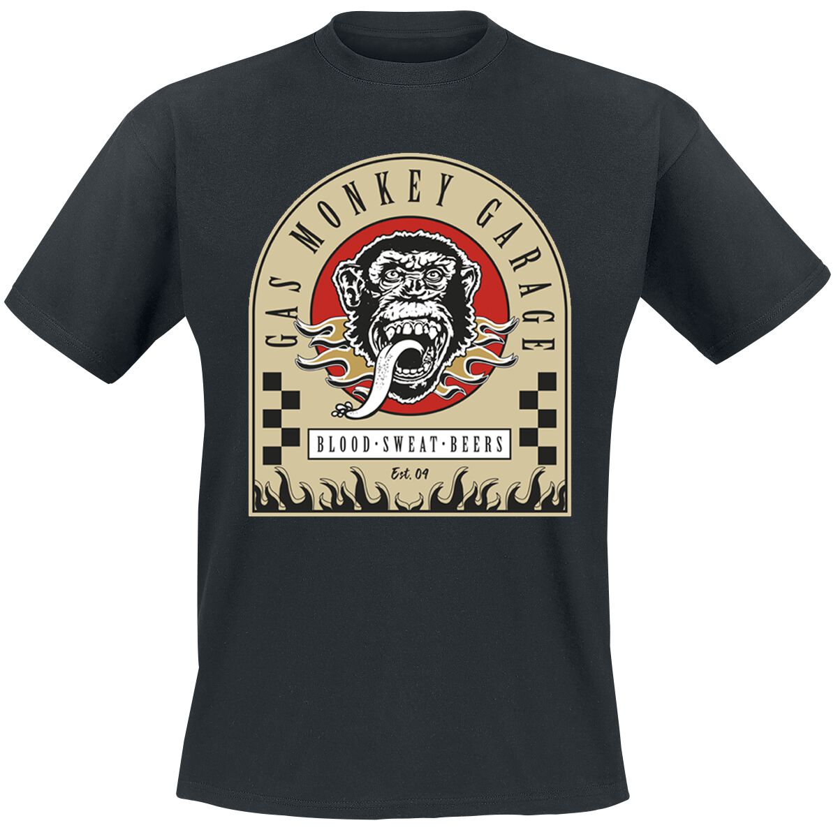 Gas Monkey Garage Blood Sweat And Headstone T-Shirt schwarz in XXL