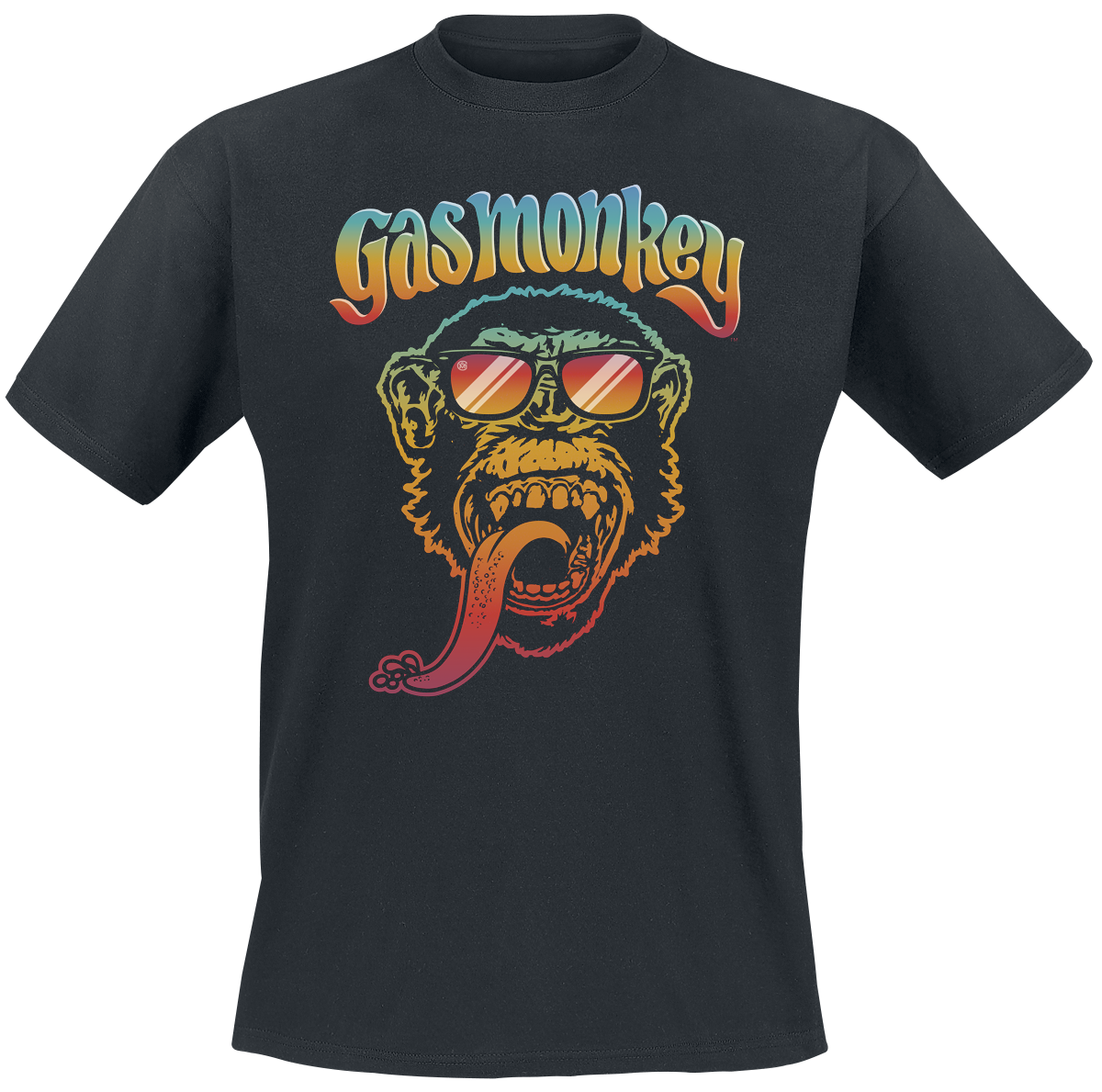 Gas Monkey Garage Rockabilly T-Shirt - Funky Monkey - for Men - black