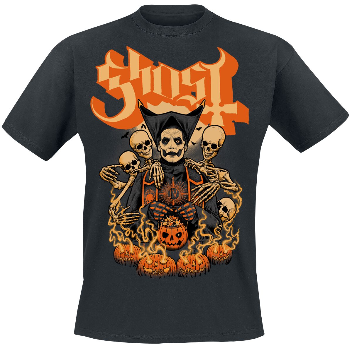 Ghost Great Pumpkin T-Shirt schwarz in S