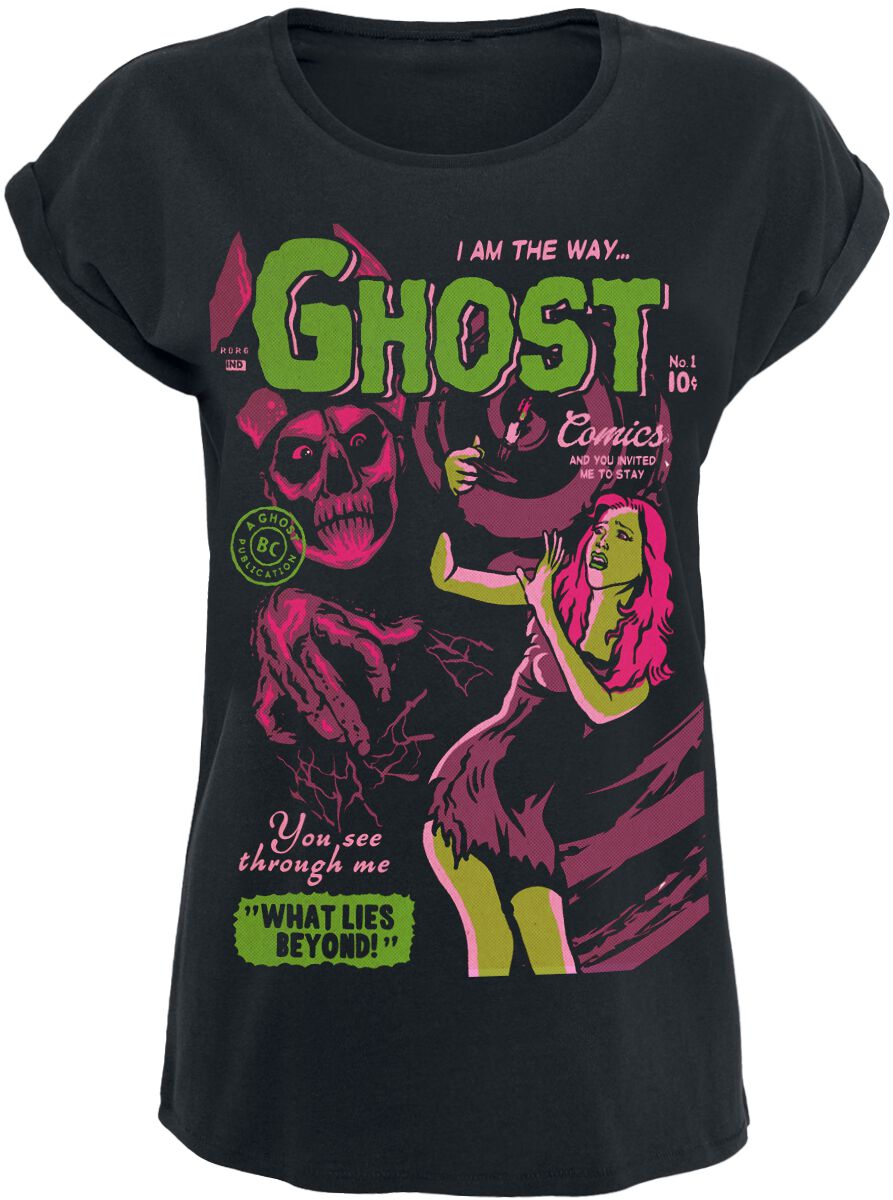 Ghost T-Shirt - Jiggalo Of Megiddo Comic - S bis 4XL - für Damen - Größe L - schwarz  - Lizenziertes Merchandise!