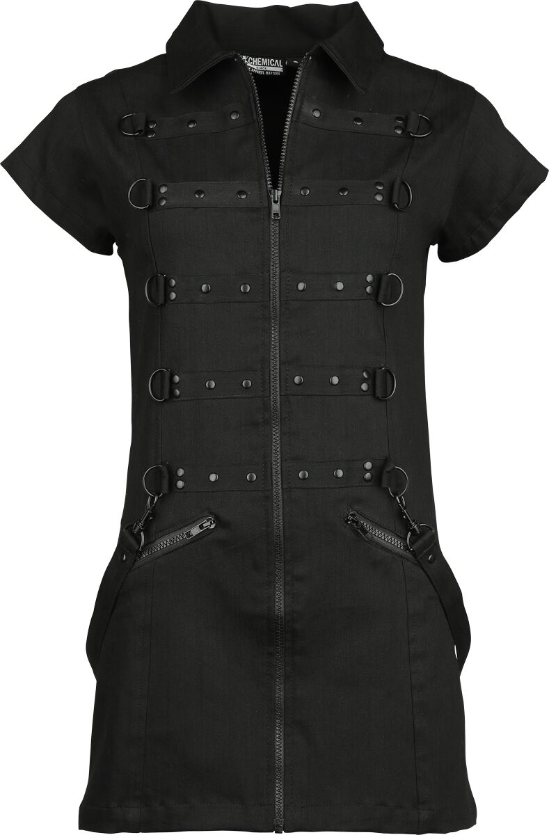 Chemical Black - Gothic Kurzes Kleid - Emberlyn Dress - XS bis XXL - für Damen - Größe S - schwarz