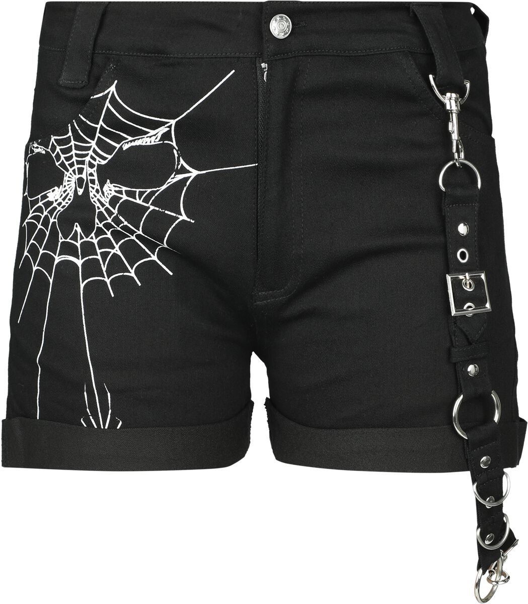 Image of Shorts Gothic di Heartless - widow maker shorts - 28 a 36 - Donna - nero/bianco