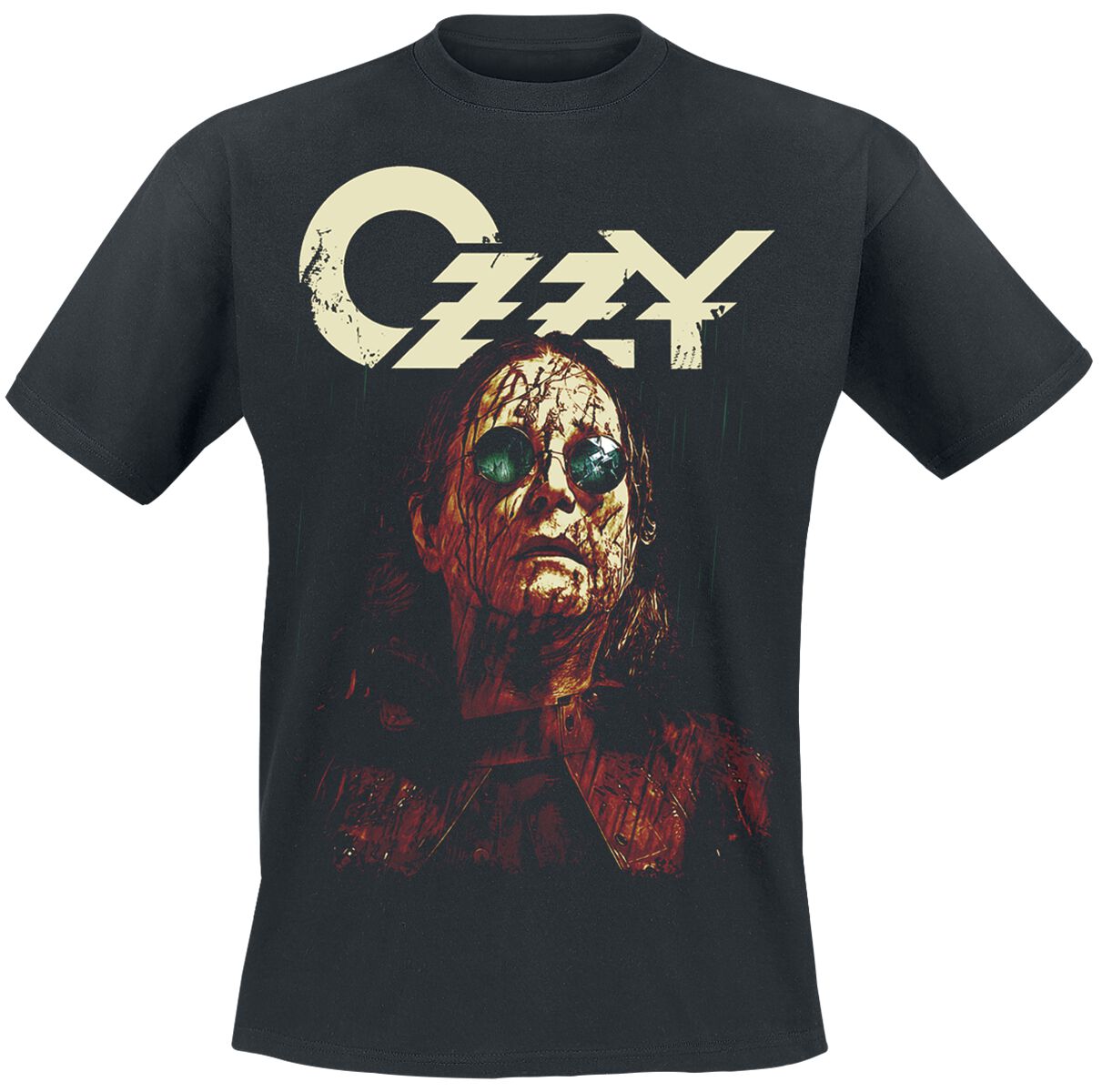Ozzy Osbourne T-Shirt - Black rain - S bis L - für Männer - Größe L - schwarz  - Lizenziertes Merchandise!