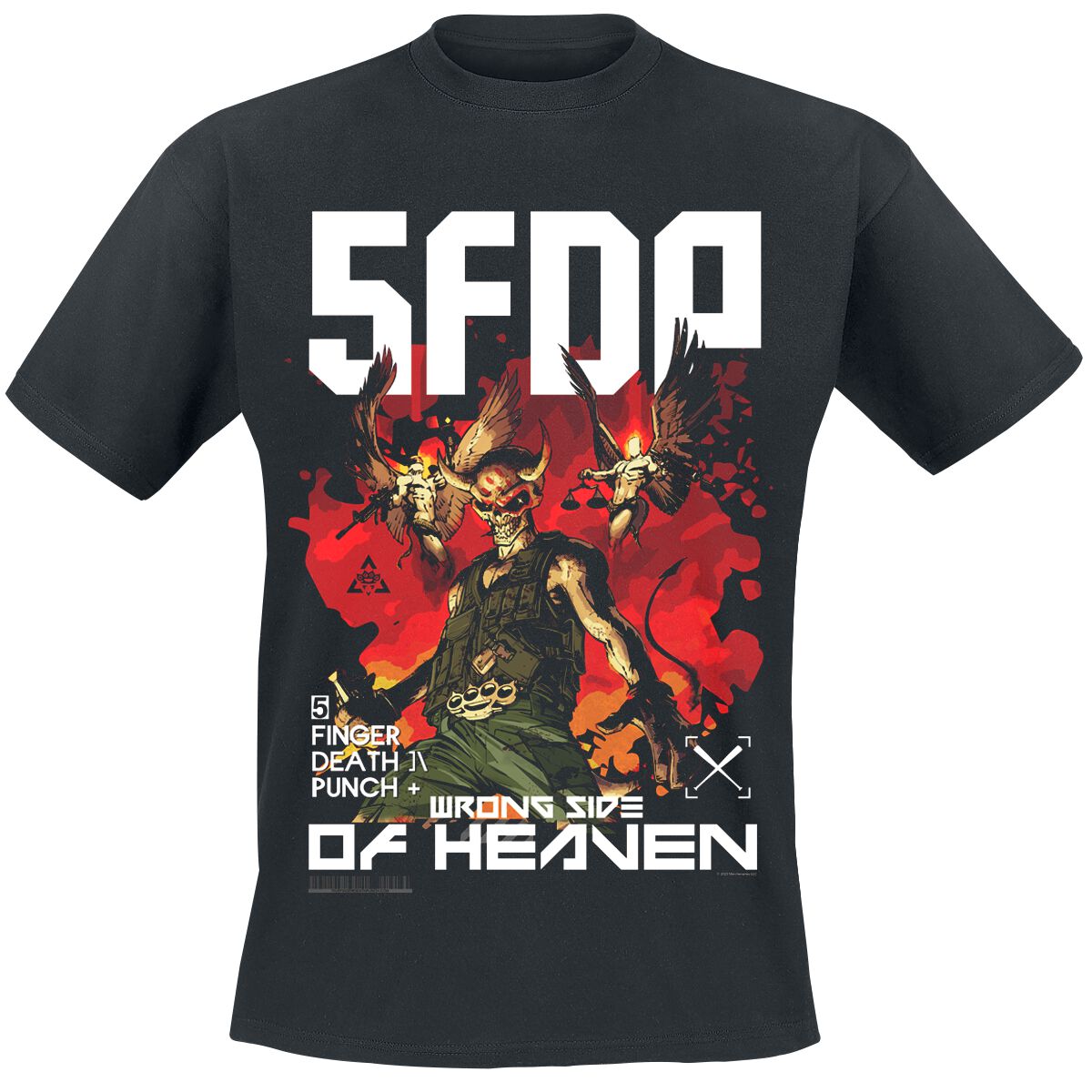 Levně Five Finger Death Punch Anniversary Wrong Side Of Heaven Tričko černá