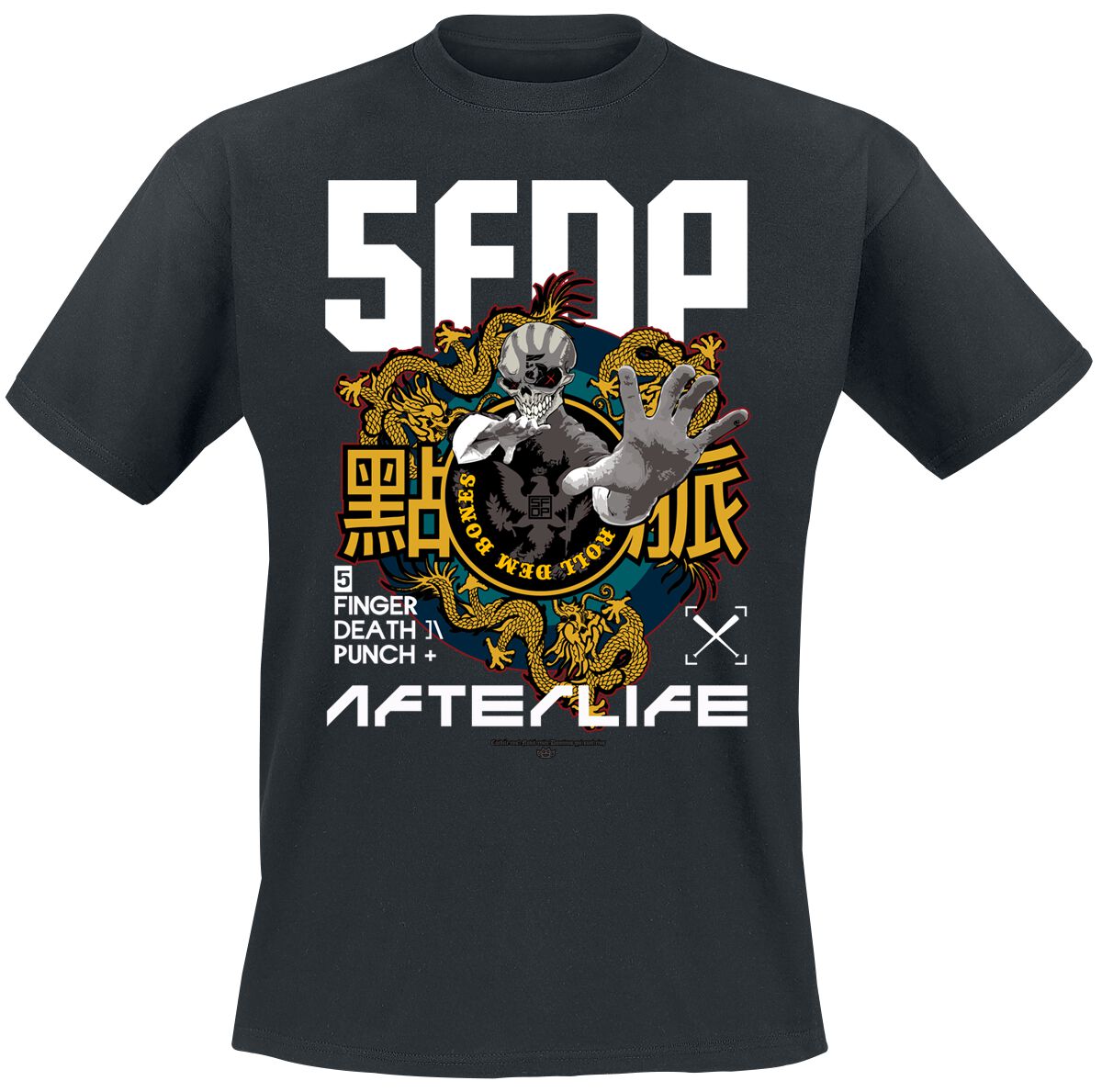 Image of T-Shirt di Five Finger Death Punch - Retro Dim Mak - S a M - Uomo - nero